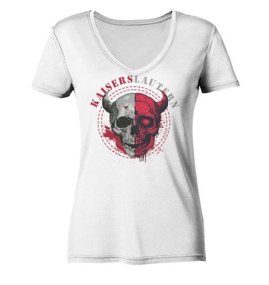 Lautern - Skull Girly V-Neck Shirt
