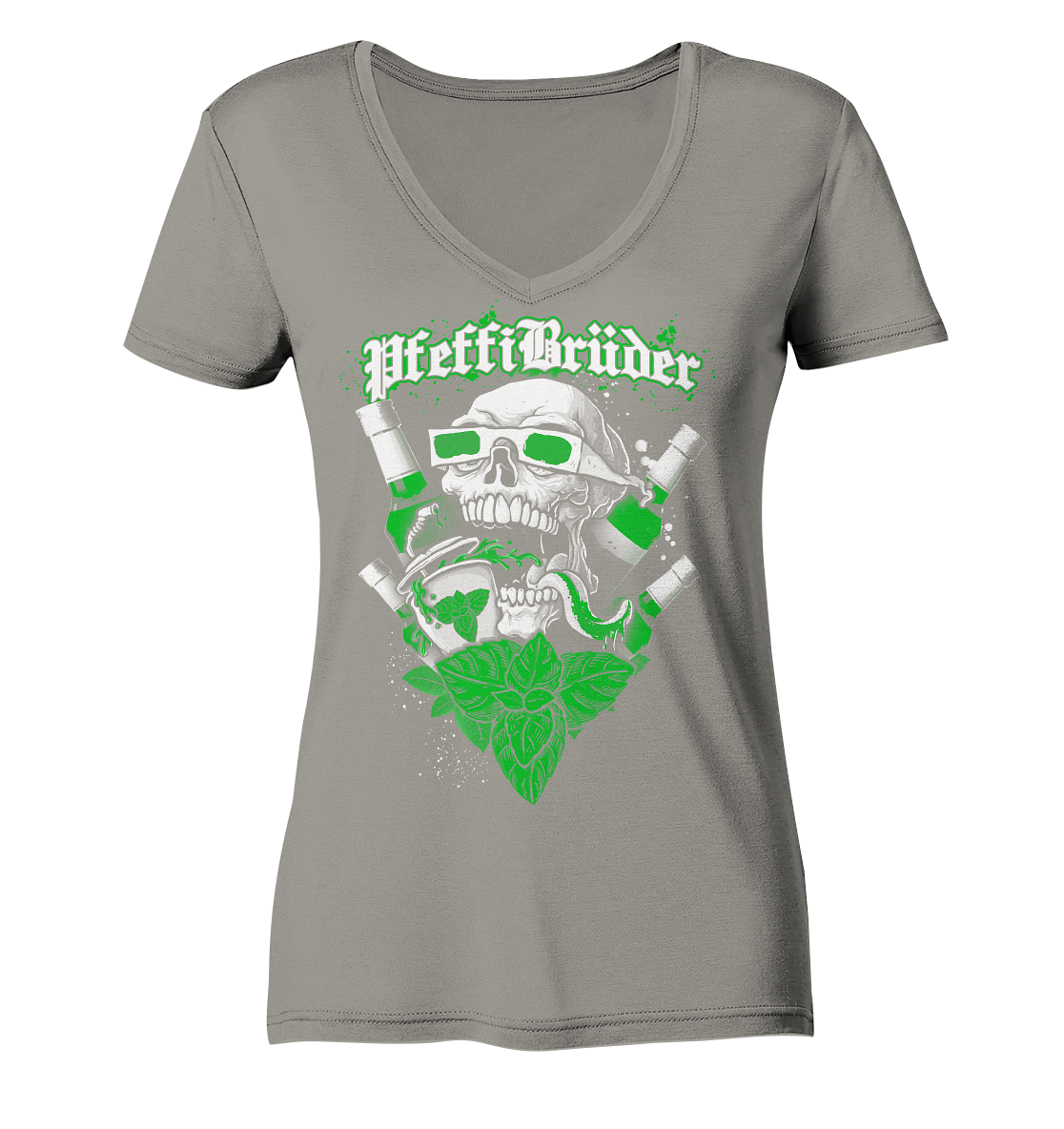 PfeffiBrüder - Skull Frauen V-Neck Shirt