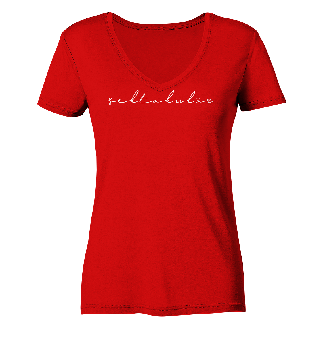 sektakulär_weiss - Frauen V-Neck Shirt