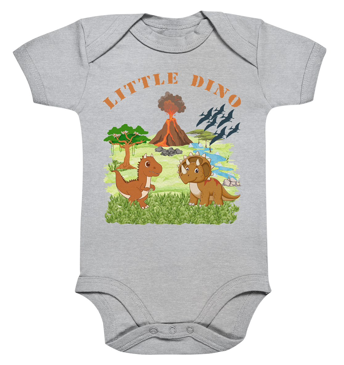 Little Dino - Organic Baby Bodysuit