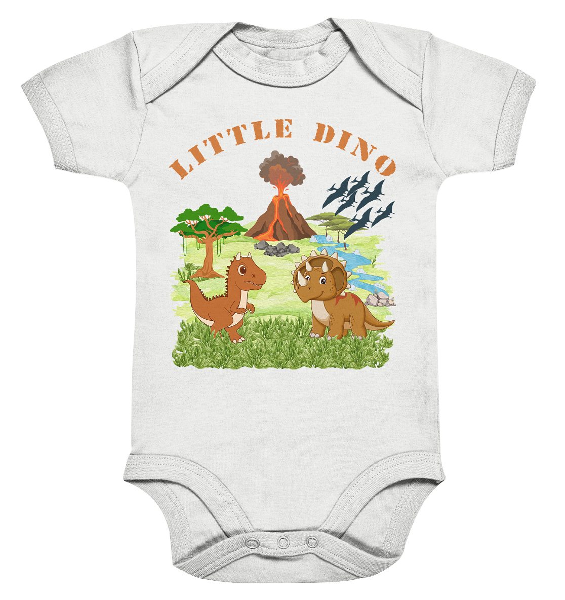 Little Dino - Organic Baby Bodysuit